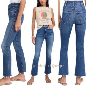 MOTHER Blue Straight Leg Jeans